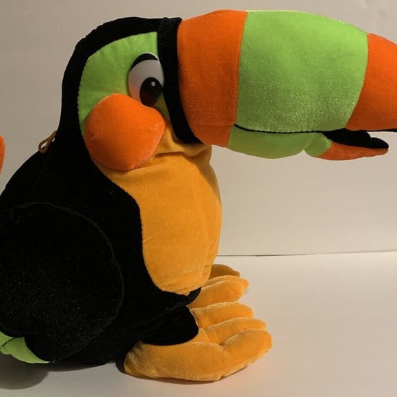Vintage Classic Toy Co Tropical Toucan Bird Plush Stuffed Animal 14" Rare Amazon - Picture 1 of 5